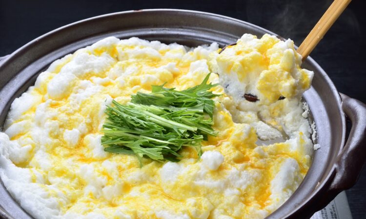 淡雪のような食感が「みかん雑炊」